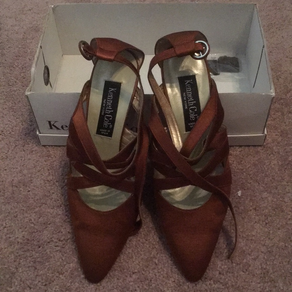Kenneth Cole satin heels.